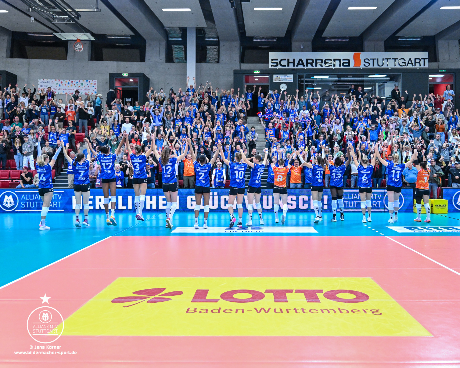 Allianz MTV möchte auch gegen Wiesbaden wieder vor den eigenen Fans jubeln. Foto: Bildermacher-Sport Jens Körner